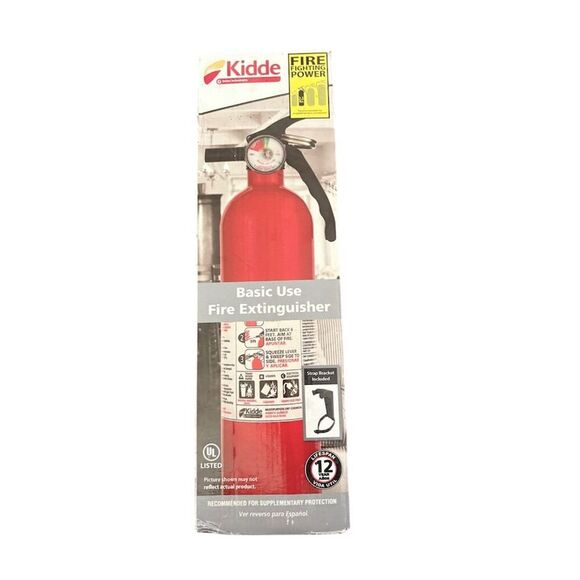 Kidde Fire Extinguisher 1-A:10-B:C Easy-Read Gauge Kitchen Use - Picture 6 of 8